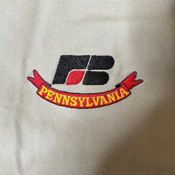 Vtg 90s Swingster Chore Barn Coat Corduroy Collar Workwear Outdoor Utility Farm - Picture 3 of 11